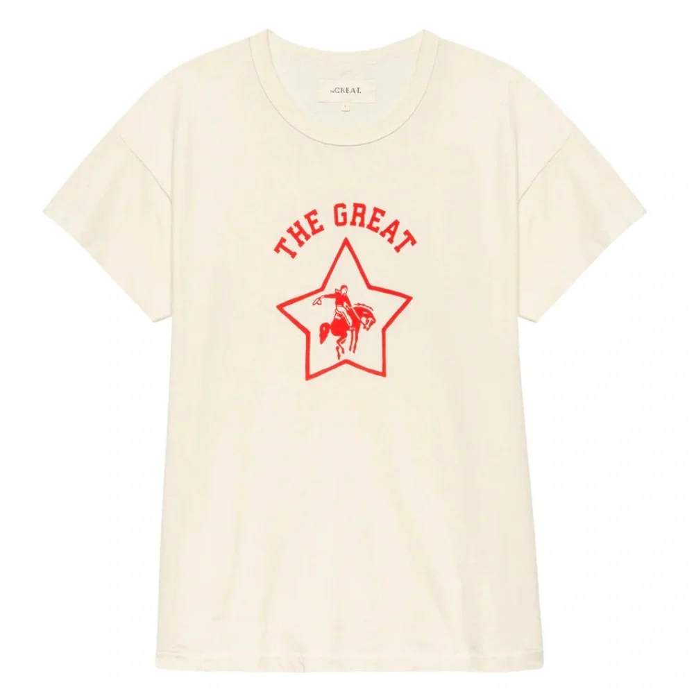 THE GREAT. Boxy Crew with Rodeo Star NWT - Picture 4 of 6